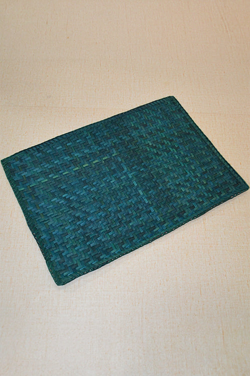 Screw Pine Rectangular Placemat Teal
