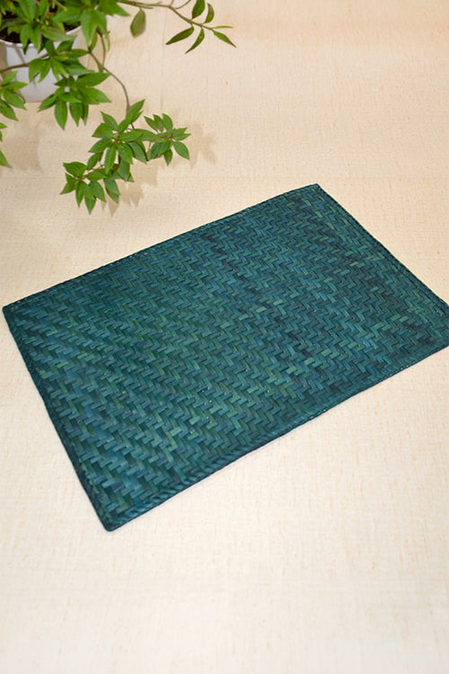 Screw Pine Rectangular Placemat Teal