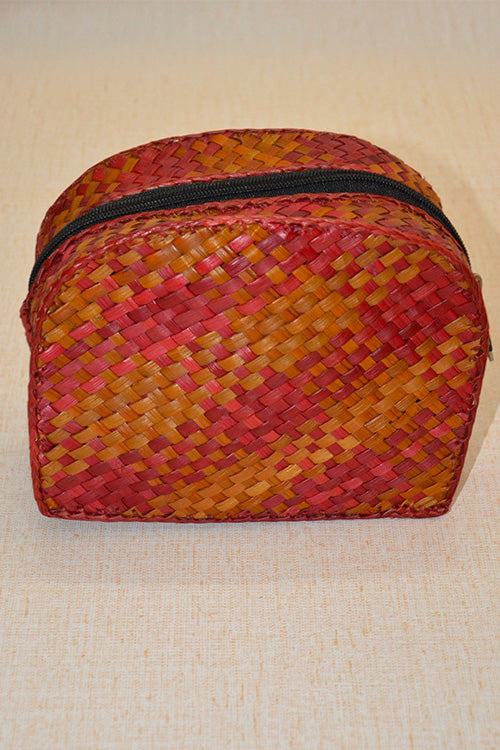 Screw Pine Vanity Bag Red Orange