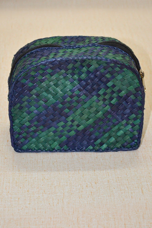 Screw Pine Vanity Bag Green Blue