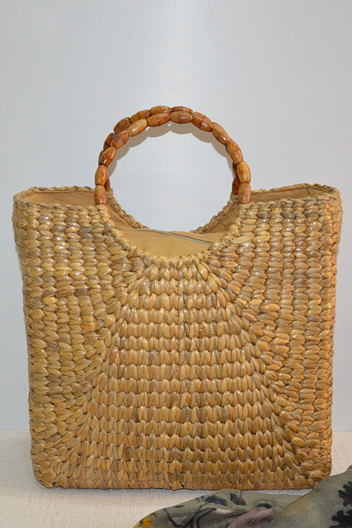 Water Hyacinth Hand Bag Natural