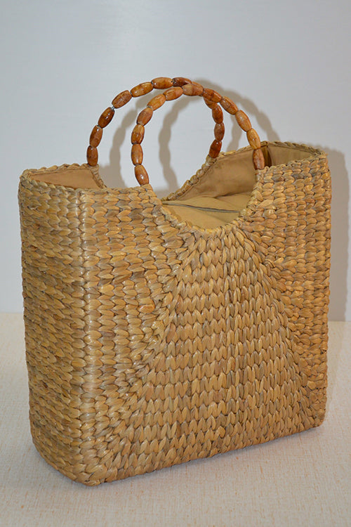 Water Hyacinth Hand Bag Natural