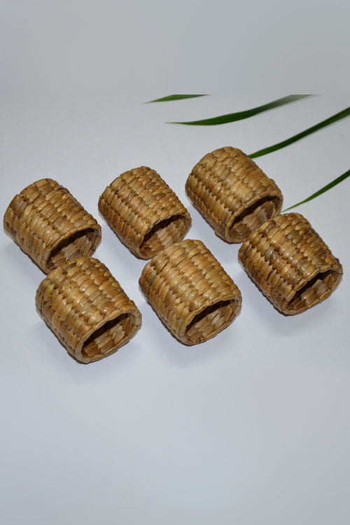 Water Hyacinth Napkin Rings Natural (Set of 6)