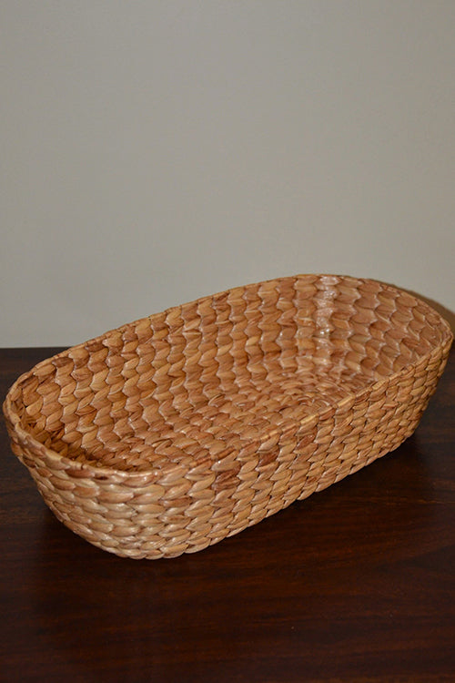 Water Hyacinth Oval Bread & Utility Basket Natural