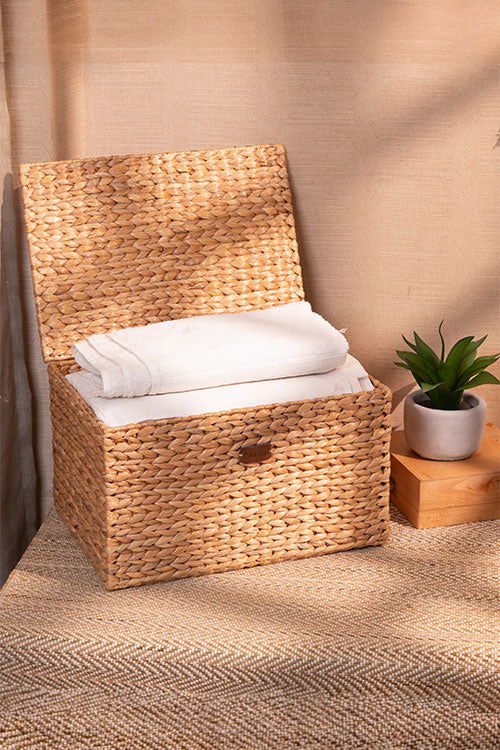 Water Hyacinth Rectangular Storage &amp; Utility Box