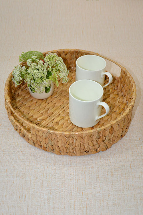 Water Hyacinth Round Tray