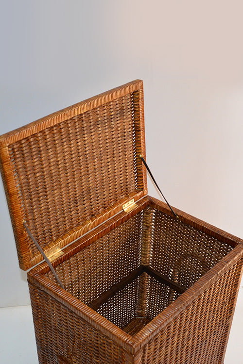 Rattan Laundry & Storage Basket with Lid