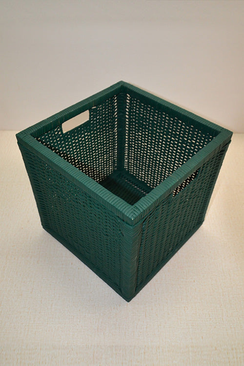 Rattan Storage & Laundry Basket Teal