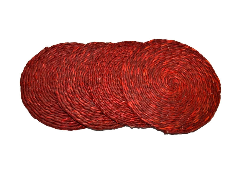 Sabai Grass Coasters Red (Set of 4)