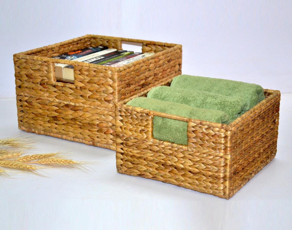 Dharini Water Hyacinth Waste Paper Basket (Green Natural) main image 0